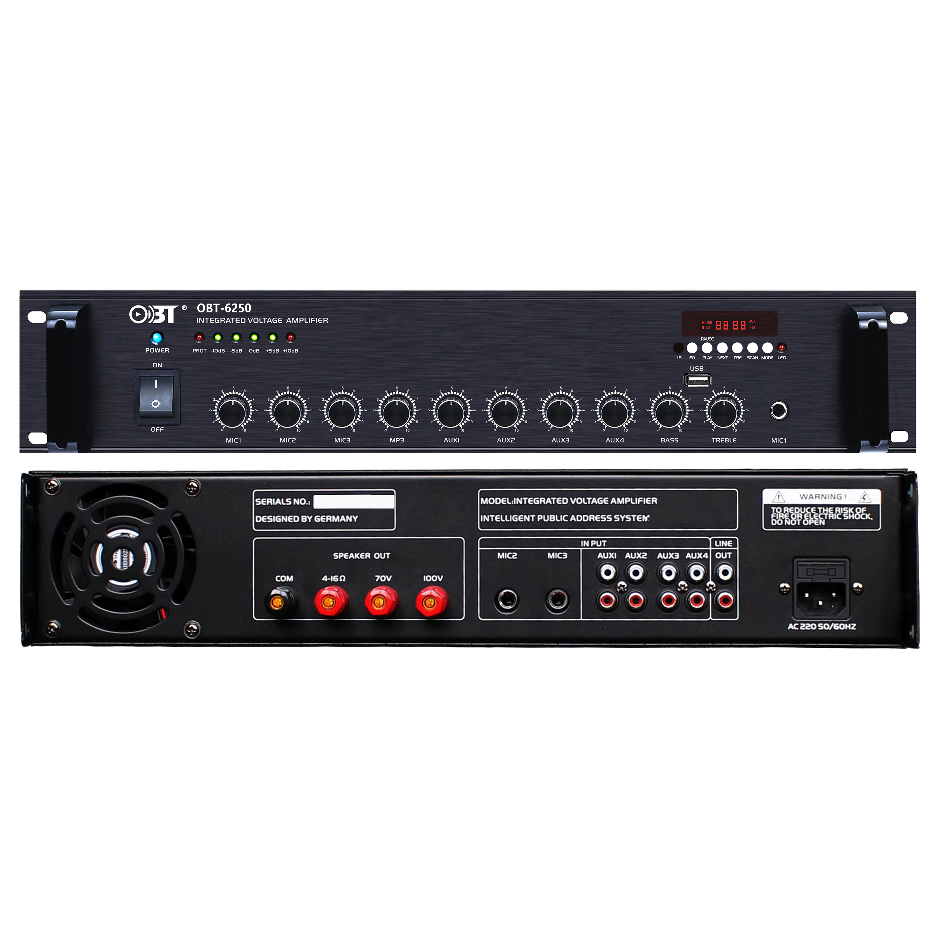 合并定壓功放機 OBT-6250_BT