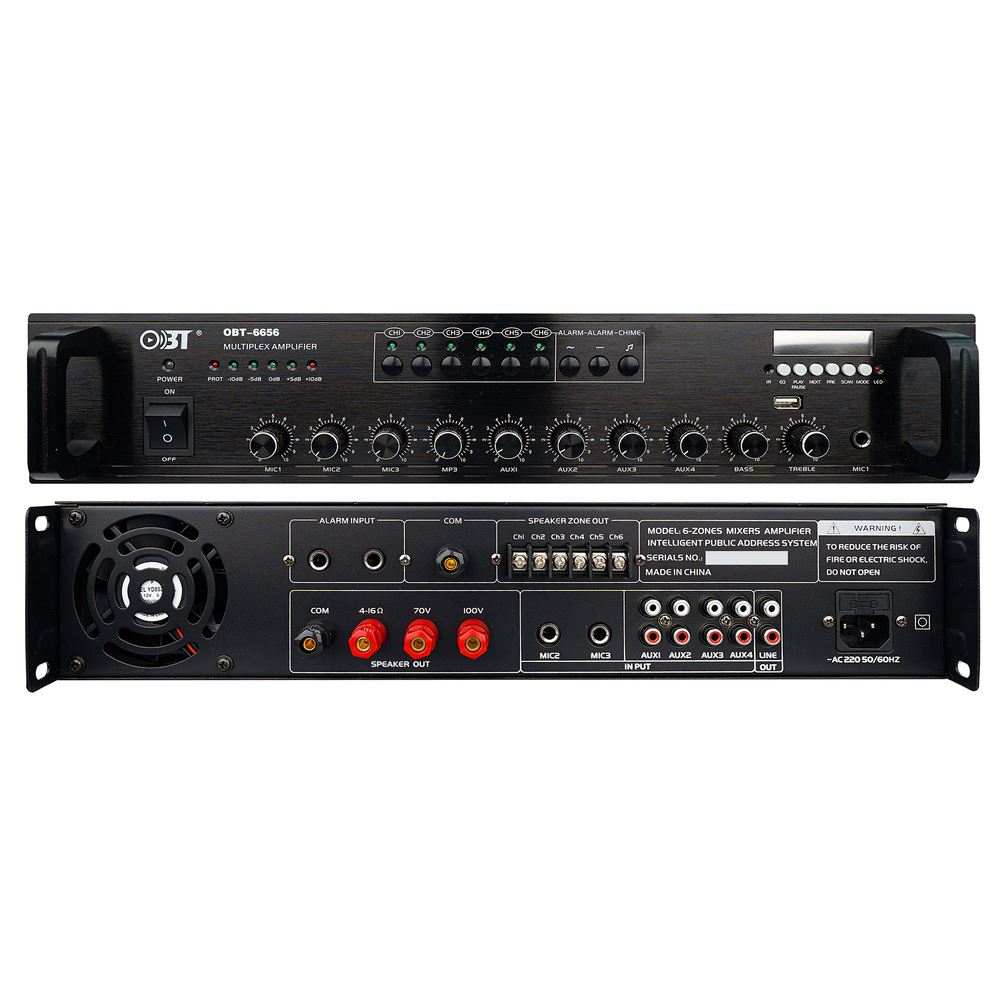 六分區(qū)定壓功放機 OBT-6656_BT